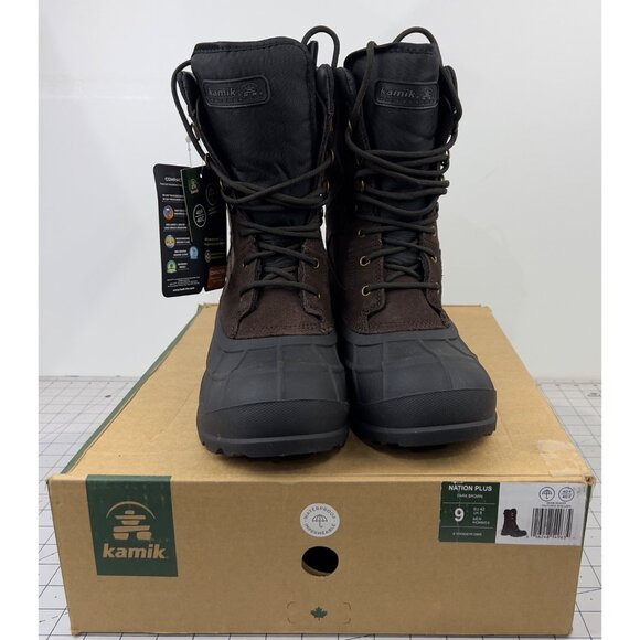Kamik Other - Kamik Men’s NationPlus Size 9 Waterproof Insulated Boots Dark Brown